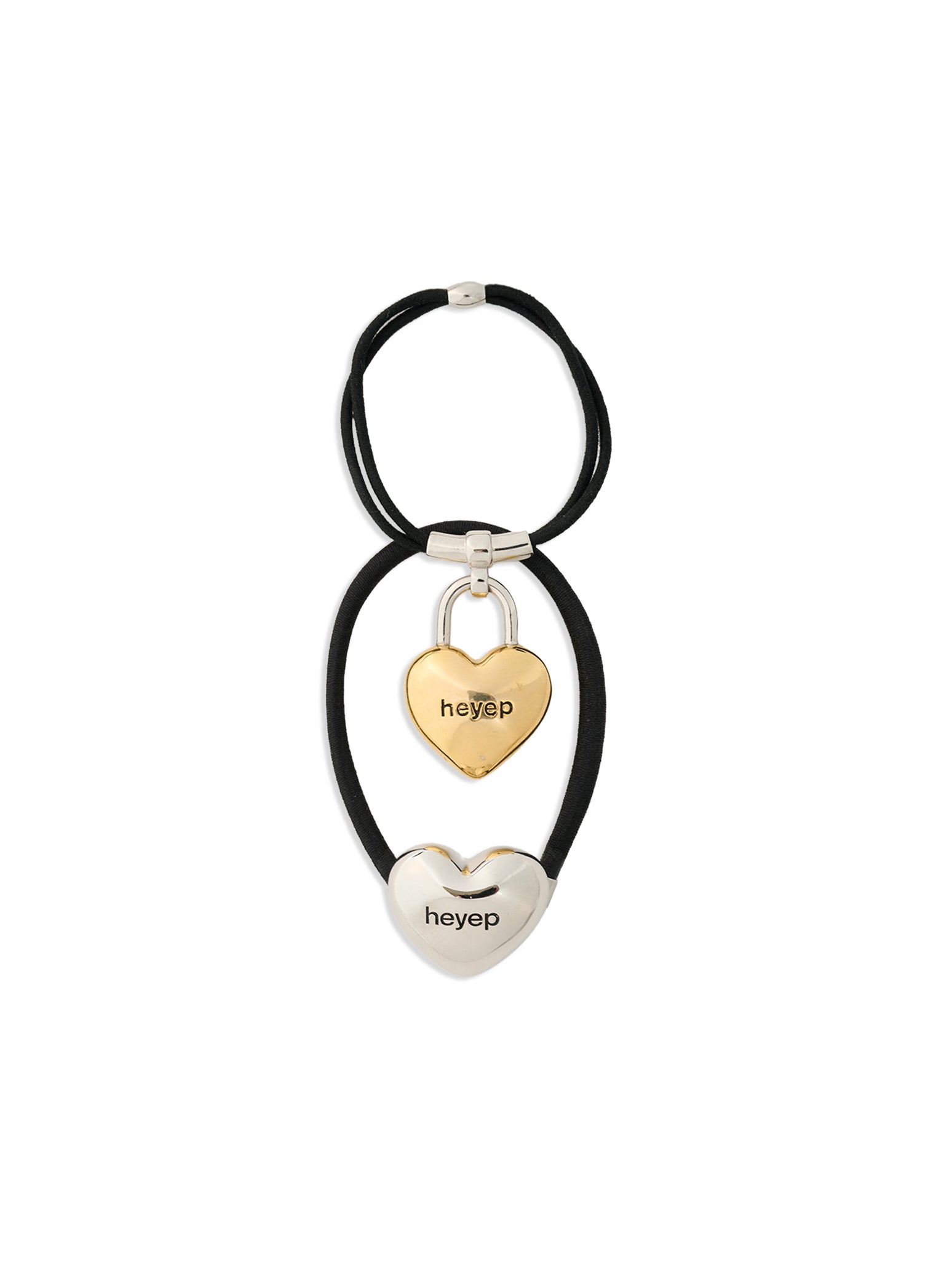Heart Charm Hair Ties ‒ 2 Piece Set – heyep Heart Charm Hair Ties ‒ 2 Piece Set – heyep