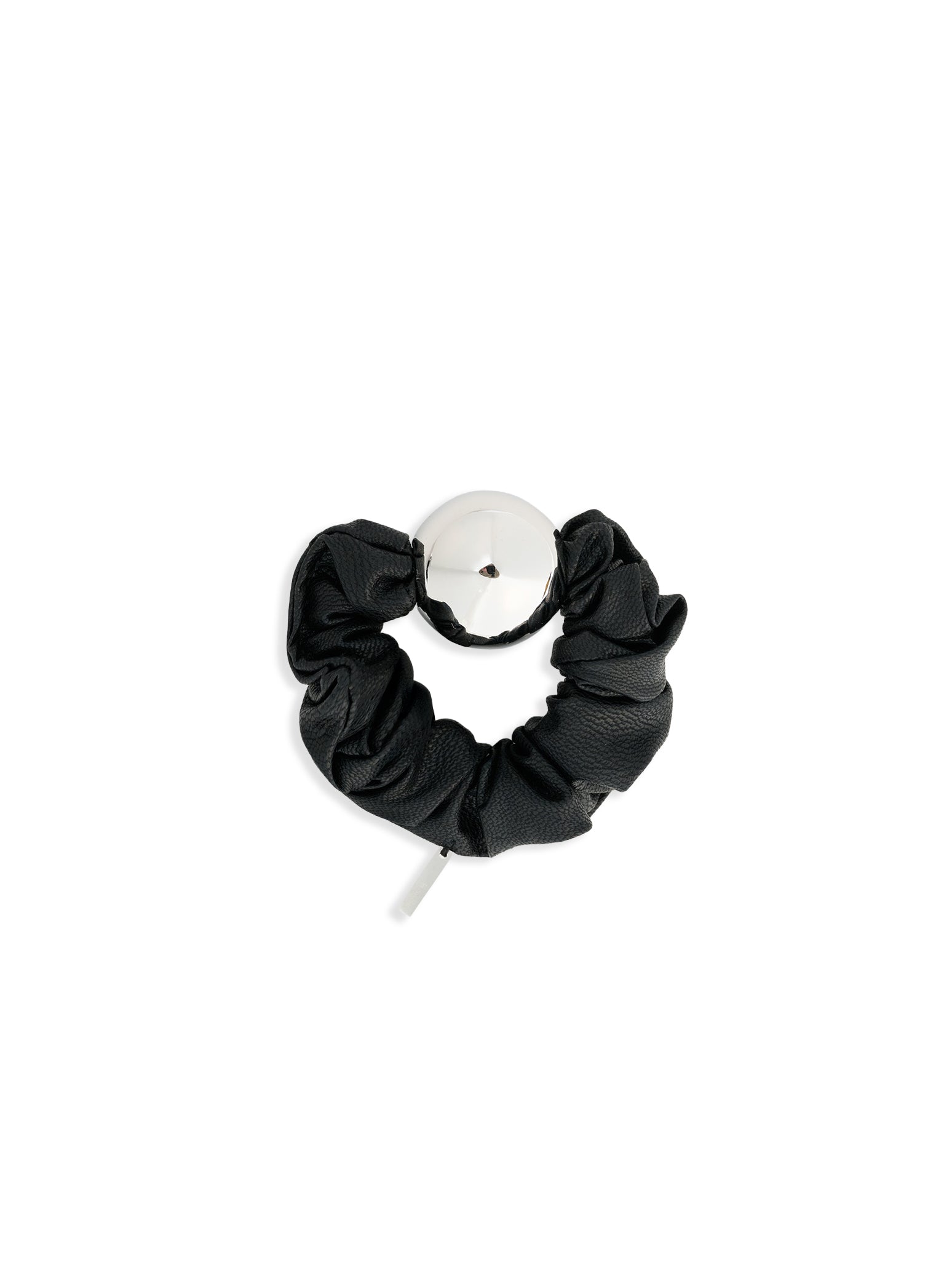 Metal Ball Faux Leather Scrunchie – heyep