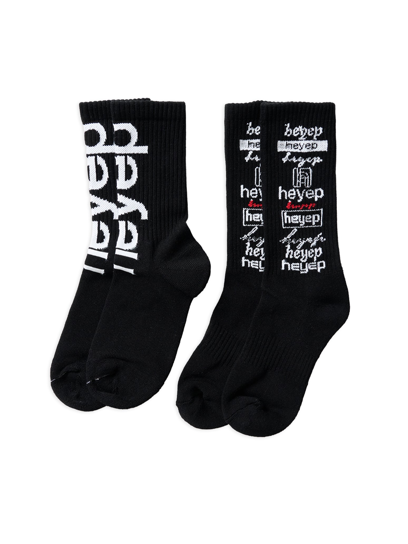 Mixed Logo Socks – 2 Pair Set – heyep