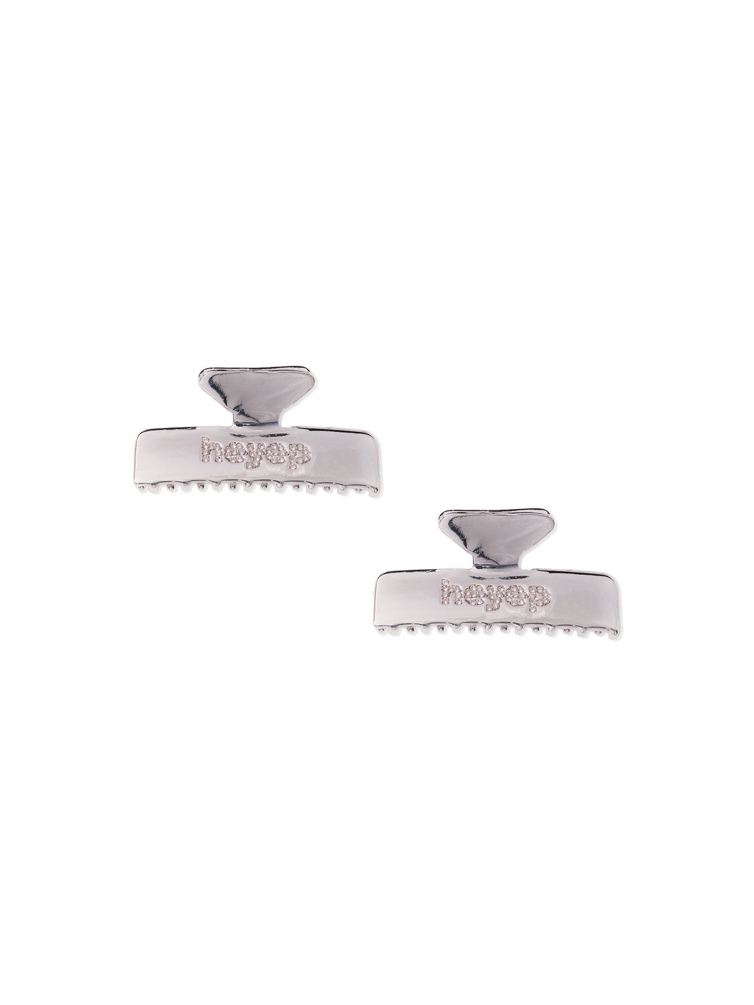 Logo Rhinestone Square Hair Clips - 2-Piece Set – heyep Logo Rhinestone Square Hair Clips - 2-Piece Set – heyep